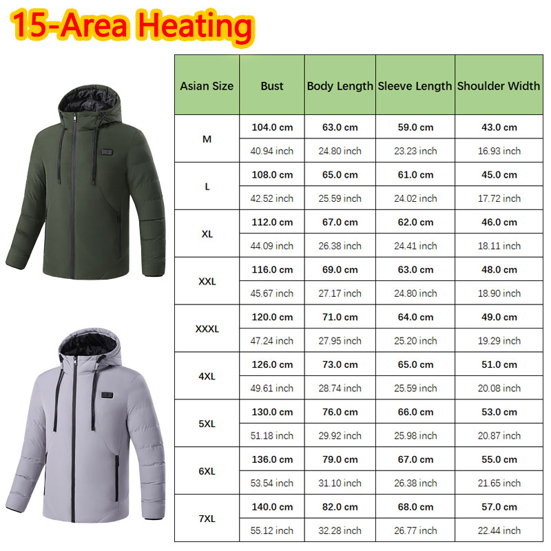 Veste d'hiver chauffante à 15  - Outdoor Sport Area avis et prix
